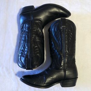 Express Rider Western Style Black Leather Boots • Men’s Sz 10